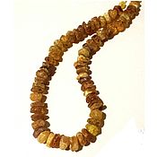 Beads amber pendant natural stones Baltik gift girl yellow