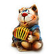 Order Ceramic figurine 'Cat with accordion'. aboka. Livemaster. . Figurine Фото №3