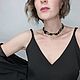 Колье из крупных черных страз и гематита. Чокер. Новикова Анна. Ярмарка Мастеров.  Фото №4