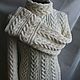 "Морская пена"- женский чистошерстяной свитер косами. Свитеры. IRINA GRUDKINA Handmade Knitwear. Ярмарка Мастеров.  Фото №9