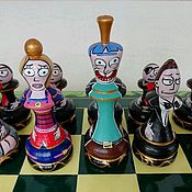 Активный отдых и развлечения handmade. Livemaster - original item Gift chess, large made of wood 
