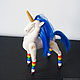 Toy Unicorn rainbow Blue. Stuffed Toys. Kseniia Trofimova (toyhappyhappy). Online shopping on My Livemaster.  Фото №2