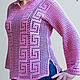 Order Fillet crochet jumper Openwork labyrinths. talking-sweater. Livemaster. . Shirts-nets Фото №3