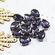 Rhinestones drops 7/10 mm Purple in a frame. Rhinestones. agraf. Online shopping on My Livemaster.  Фото №2