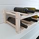 Bunk shelf for wine and champagne under 10 bottles. Stand for bottles and glasses. Color Wood. My Livemaster. Фото №6