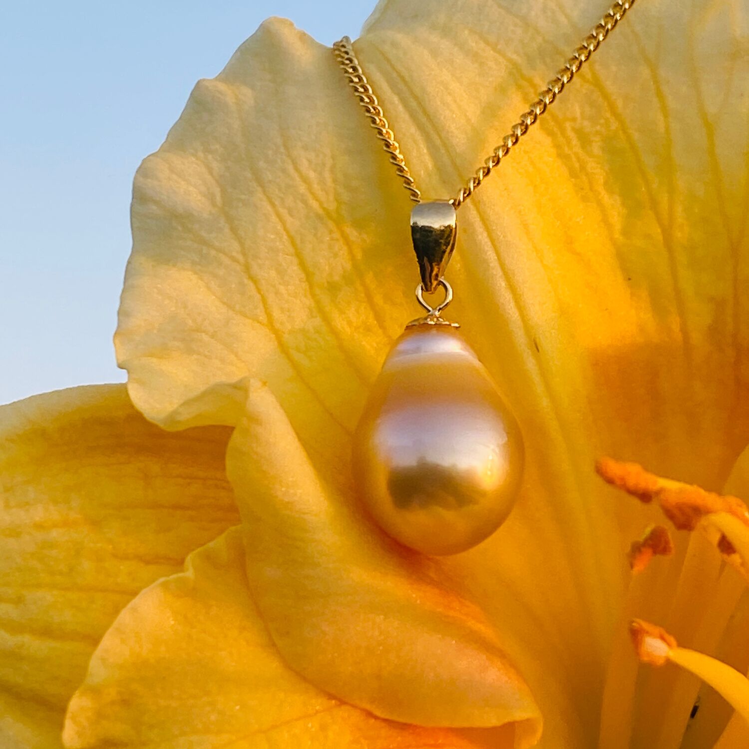 Gold pendant with South Sea pearls buy, Pendant, Tolyatti,  Фото №1