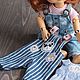 Джинсовая ткань в полоску. Ткани. My Doll. Ярмарка Мастеров.  Фото №5