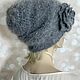 Пушистая вязаная шапка из мохера с цветком!. Шапки. Olga Lace Luxury Hats Accessories. Ярмарка Мастеров.  Фото №6
