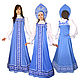 Costume of Snow Maiden, of the Snow queen, Winter Costume, Folk dresses, Korolev,  Фото №1