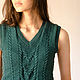 Knit waistcoat (cardigan)/crop top/cropped sweater/women's vest. Vests. Wool Garderobe. My Livemaster. Фото №4