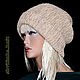 Шапка бини мелланж св бежевый  (шапка вязан). Шапки. Ирина(shvilinka.knit). Ярмарка Мастеров.  Фото №4
