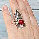 Nane ring made of 925 sterling silver with corundum BS0041, Rings, Yerevan,  Фото №1