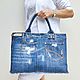 Классика из джинсы. Классическая сумка. Jeans bags by Anna. Интернет-магазин Ярмарка Мастеров.  Фото №2