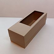 Коробка 15х15х3,5 см с окошком "Ёлка" - упаковка для пряников