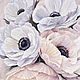 Gentle trembling white flowers oil painting anemones, Pictures, Kemerovo,  Фото №1