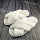 Slippers from Australian Mouton 'Chanel' (White), Slippers, Nalchik,  Фото №1