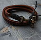 Leather bracelet with THOR's HAMMER, Bead bracelet, Volgograd,  Фото №1