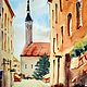 Picture of Tallinn street. Painting Europe old town. Pictures. Olga Ermakova art. My Livemaster. Фото №4