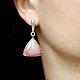Заказать Серьги из серебра с родонитом "Геометрия". Newstylejewelry. Ярмарка Мастеров. . Серьги классические Фото №3