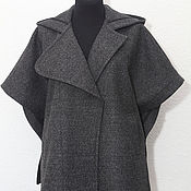 Одежда handmade. Livemaster - original item Cape coat made of wool. Loose fit with hood. Handmade.