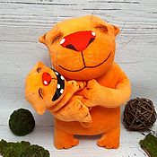 Куклы и игрушки handmade. Livemaster - original item Will not let go! Soft toy plush red cat Vasi Lozhkina. Handmade.