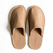 Обувь ручной работы handmade. Livemaster - original item Men`s home Slippers Kyoto beige. Handmade.
