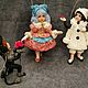 Мальвина, ватная елочная игрушка. Мягкие игрушки. Елена (emeldolls). Ярмарка Мастеров.  Фото №4