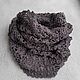 Gray openwork snood, in 2 turns, Scarves, Moscow,  Фото №1