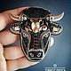 Брошь СТАЛЬНОЙ БЫК. Брошь-булавка. SEMANTIC BROOCH. Ярмарка Мастеров.  Фото №4
