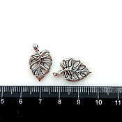 Материалы для творчества handmade. Livemaster - original item Silver Leaf pendant, metal, accessories for jewelry. Handmade.