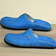 Women's Felt Slippers Blue, Slippers, Miass,  Фото №1