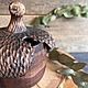 Глиняный жёлудь с фактурной крышкой, для хранения мёда сахара. Сахарницы. Гончарная студия Орловых (gonchar-master) (gonchar-master). Ярмарка Мастеров.  Фото №9