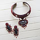 Order Set necklace and earrings women Swarovski, Jasper, red. Natalia Luzik Jewelry&Accessories (nataluzik). Livemaster. . Jewelry Sets Фото №3