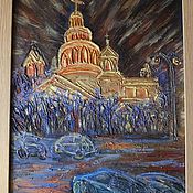Картины и панно handmade. Livemaster - original item Painting The Radiance of St. Isaac`s Cathedral. Handmade.
