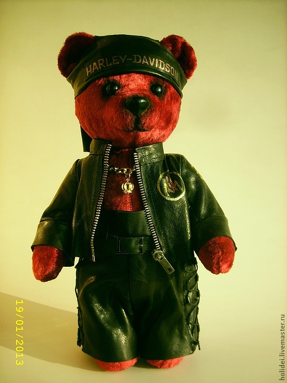 bear Biker – купить на Ярмарке Мастеров – 1G3INCOM | Stuffed Toys ...