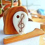 Музыкальные инструменты handmade. Livemaster - original item A handmade guitar pick with a treble clef.. Handmade.