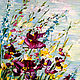 Oil painting Summer landscape with bright colors. Flower field with oil, Pictures, Moscow,  Фото №1