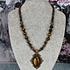 Order Necklace with a tiger's eye stone pendant. Magic box. Livemaster. . Necklace Фото №3
