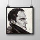  Quentin Tarantino oil portrait on canvas 20h20cm, Pictures, St. Petersburg,  Фото №1