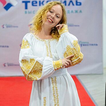 Одежда ручной работы. Ярмарка Мастеров - ручная работа "Царевна Лебедь" в золоте. Handmade.