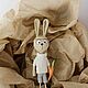 Ёлочная игрушка кролик из Винни-Пуха, ватная елочная игрушка кролик. Интерьерная кукла. MK._.shop. Интернет-магазин Ярмарка Мастеров.  Фото №2