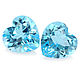 Топаз голубой сердце пара 8х8 мм 4.32 ct, Кабошоны, Бангкок,  Фото №1