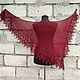 Bactus Scarf Openwork Shawl With Knitting Needles Katerina Lingonberry, Shawls, Tula,  Фото №1