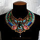 Egyptian necklace of Lotus flowers and scarab. Necklace. Handmade jewelry - Ulyana Moldovyan. My Livemaster. Фото №5