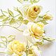 Желтые розы 'Аромат ванили' интерьерный букет цветы из ткани, Цветы, Нижний Новгород,  Фото №1