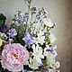 Букет цветов в вазе «Зоя». Композиции. VIVA-FLORA от Оксаны Миткевич. Ярмарка Мастеров.  Фото №6