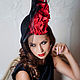 Эксклюзивная черная шляпа с цветами  для скачек "Опера". Hats1. ANNA ANDRIENKO. My Livemaster. Фото №6