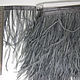 Trim of ostrich feathers 10-15 cm dark gray, braid, Moscow,  Фото №1