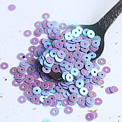 Материалы для творчества handmade. Livemaster - original item Sequins 4 mm k2 Lilac rainbow 2 g. Handmade.