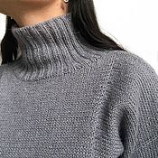 Одежда handmade. Livemaster - original item Grace women`s sweater, hand-knitted, cotton with wool. Handmade.